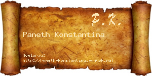 Paneth Konstantina névjegykártya